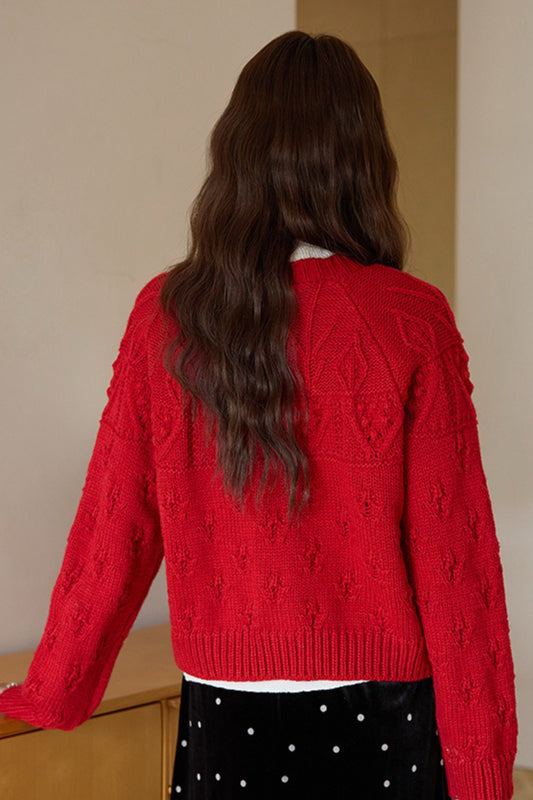 Vintage Crochet Knit Cardigan