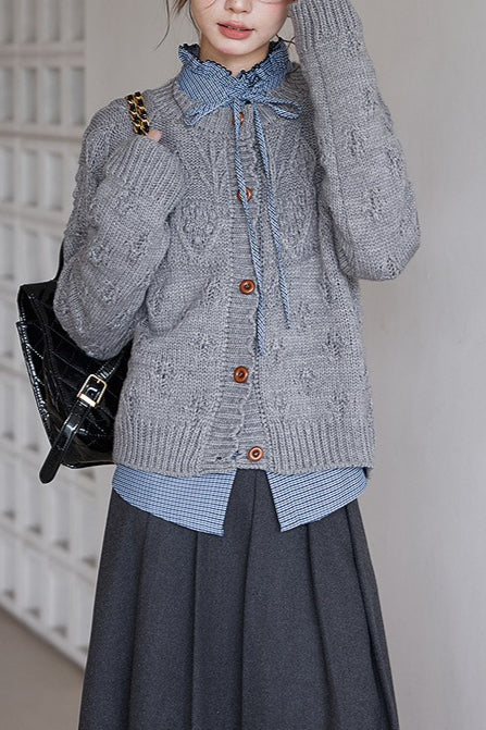 Vintage Crochet Knit Cardigan