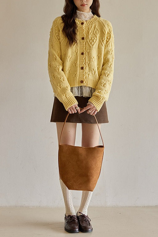 Vintage Crochet Knit Cardigan